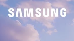 samsung logo on clouds