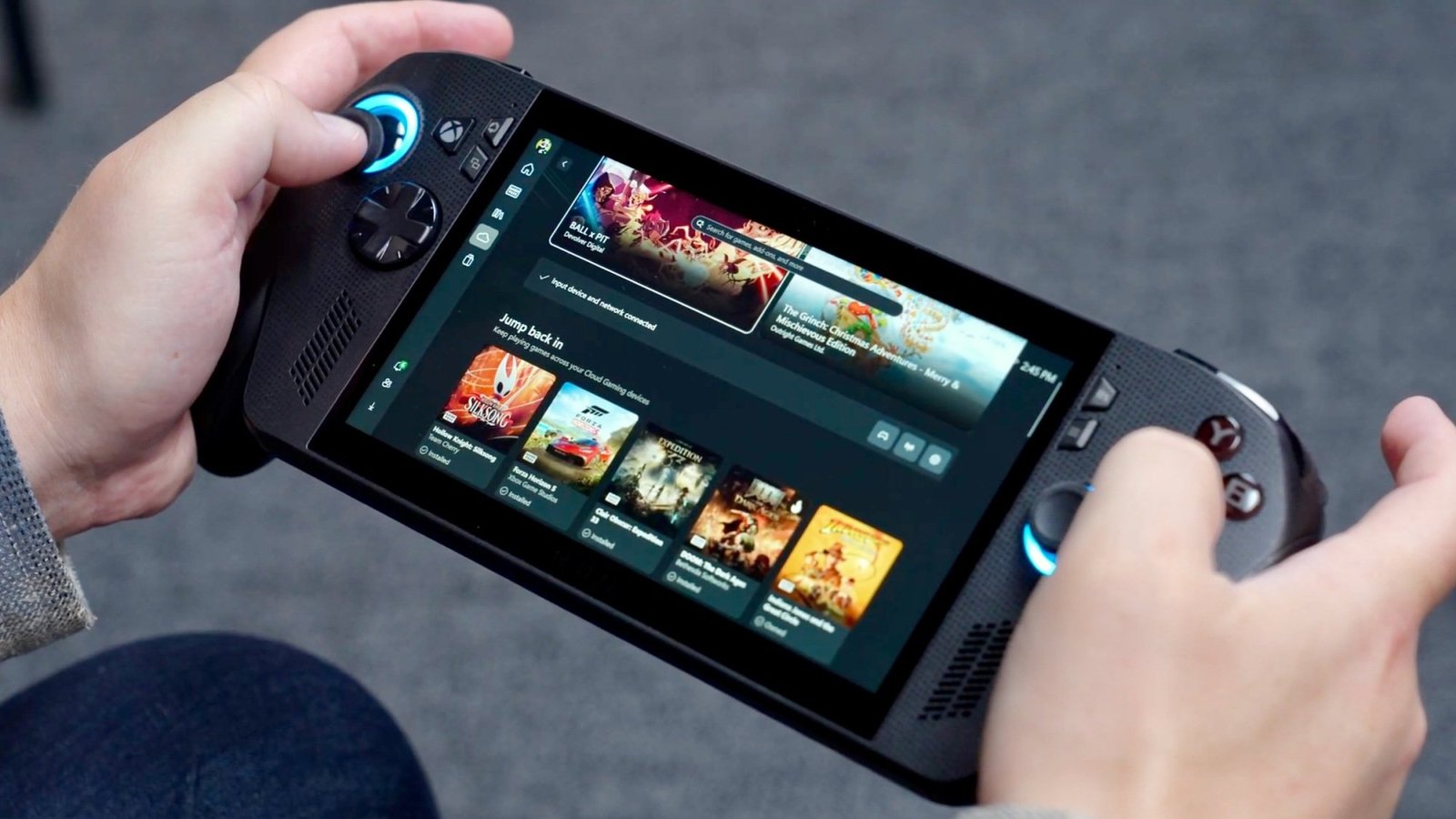 ROG Xbox Ally X held in player