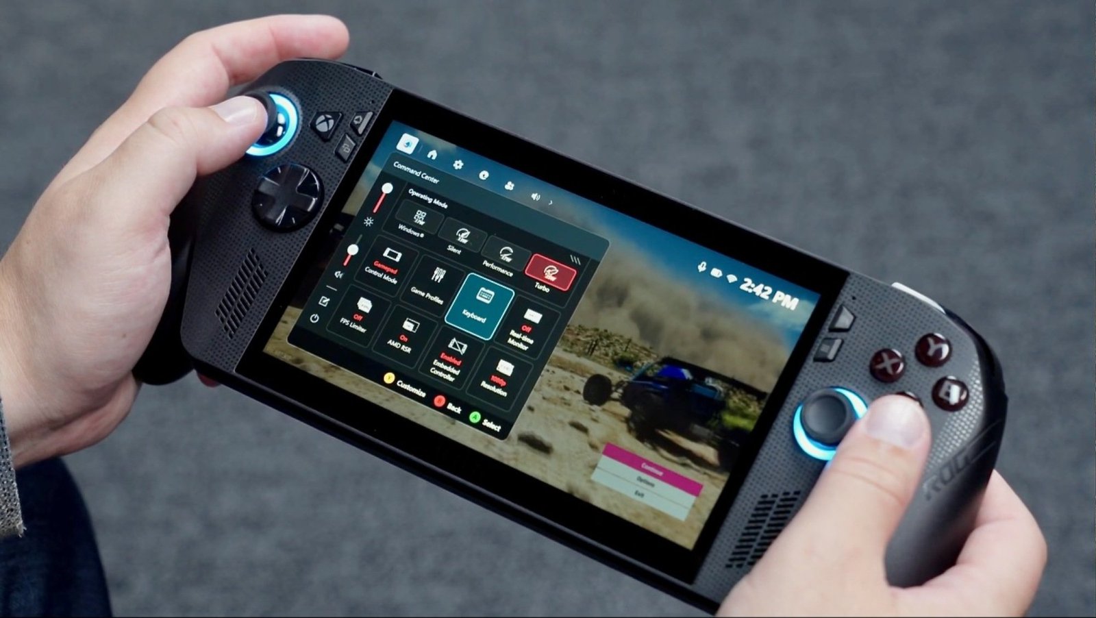 performance setting on rog xbox allyx handheld